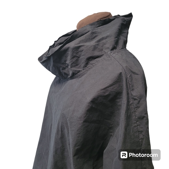 Vintage 90's Oversized Skif Black Cowl Neck Cotton Top - Picture 1 of 10